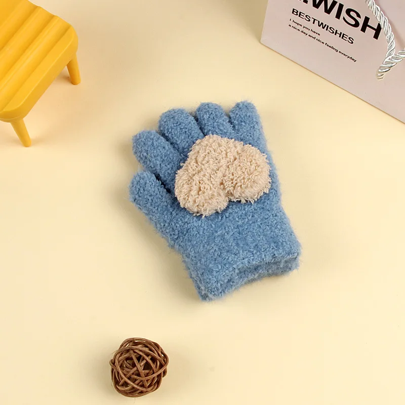 Baby boys girls gloves children late autumn early winter cute cartoon style full fingers gloves warm mittens 0-4 years