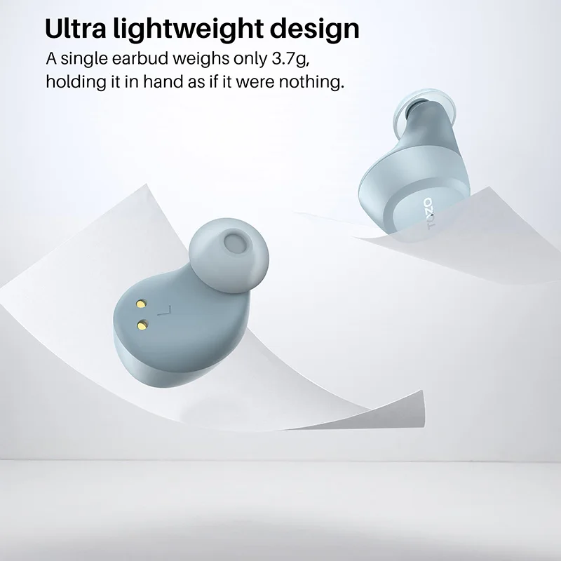 Original Tozo A1 In Ear Earbuds True Wireless Tws Bluetooth Earphones Total 30 Hours Playtime With Charging Case Light Portable, Alina Gadgets