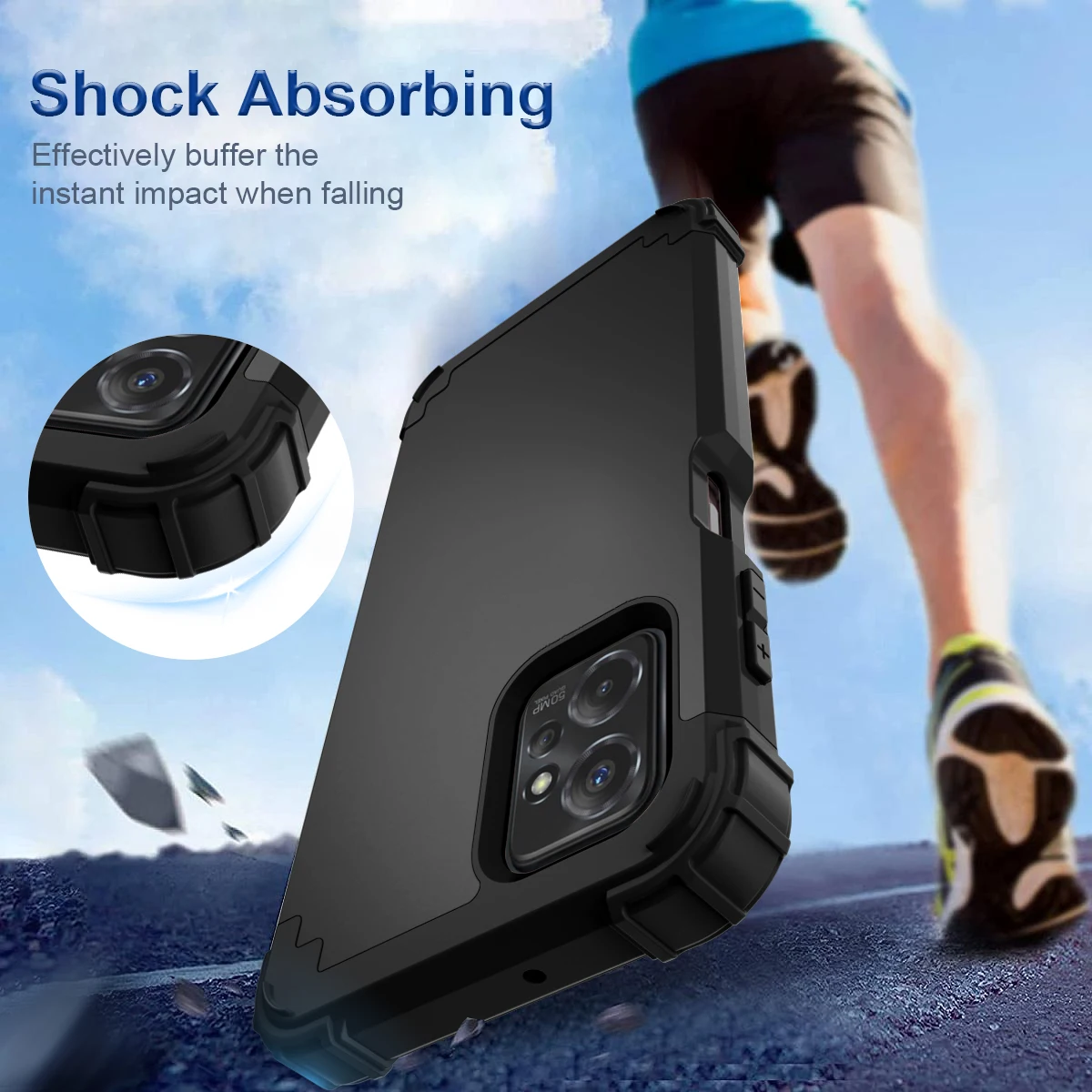 Rugged Heavy Duty Hybrid Armor Shockproof Protective Phone Case