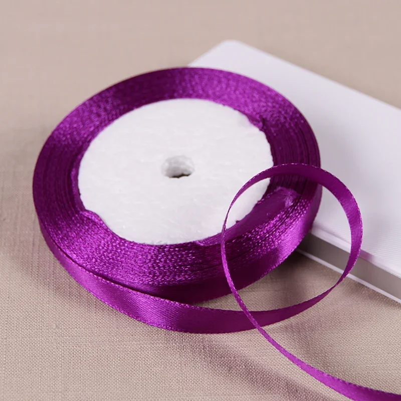 Satin Ribbon Roll - 10mm x 22m, DIY Craft & Gift Wrapping - White