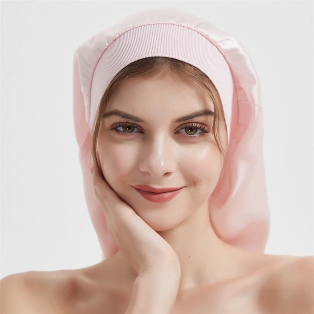16 momme mulberry silk long bonnet for long hair