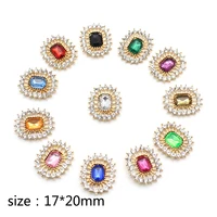 Pack of 10 17*20mm Alloy Rhinestone Flat Back Snaps, DIY Sewing Clothing Wedding Hair Ornament Accessories 2