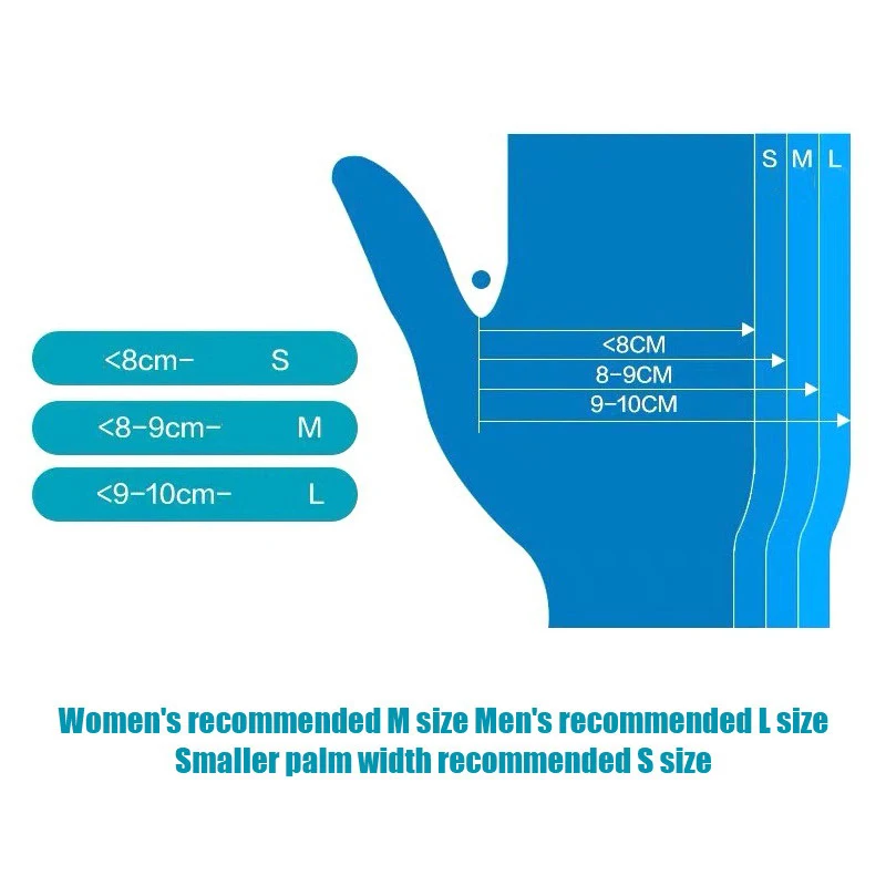 TPE Transparent Disposable 100pcs/box Latex Free Gloves Gloves Non-Slip Acid Work Safety Food Grade Household Cleaning