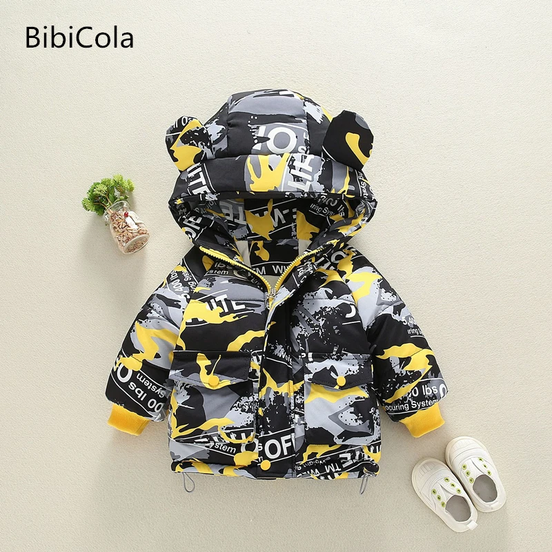 

Boys' cotton-padded clothes winter children's clothes boy's baby winter clothes padded jacket baby plus velvet thick camouflage