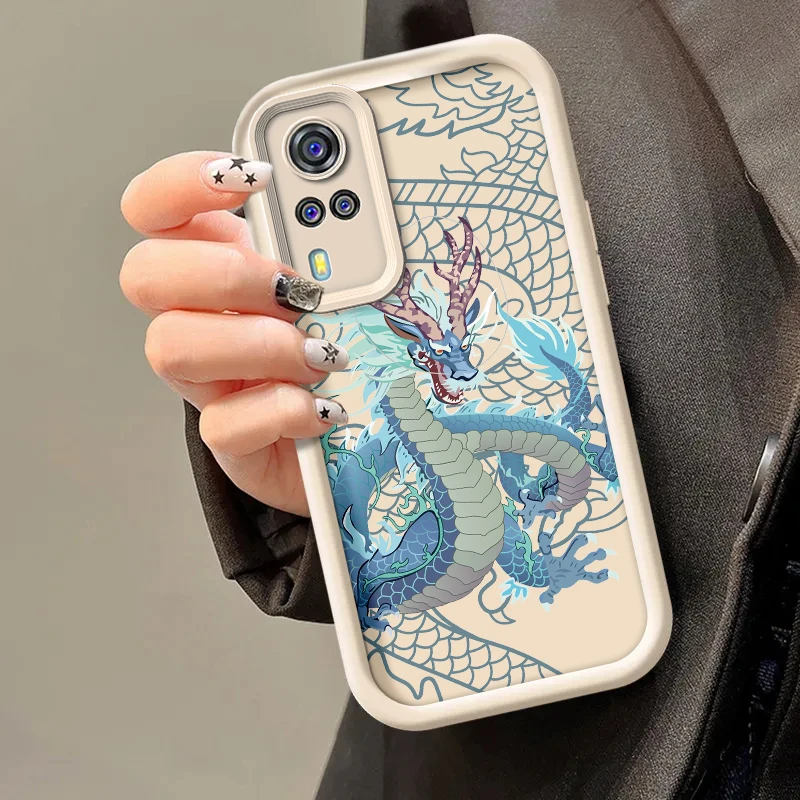 Dragon Painted Silicone Anti-Drop Soft Phone Case Cover