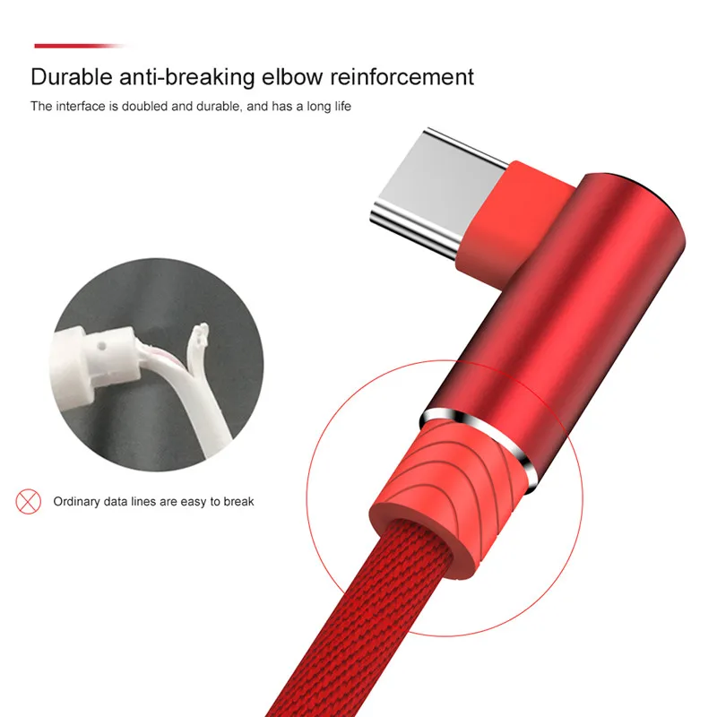 삼성 갤럭시 S20 플러스 아이폰 15 프로 맥스용 90도 USB 타입 A to C 데이터 충전 케이블 고속 충전 코드 엘보우 USBC 1m 2m 3m