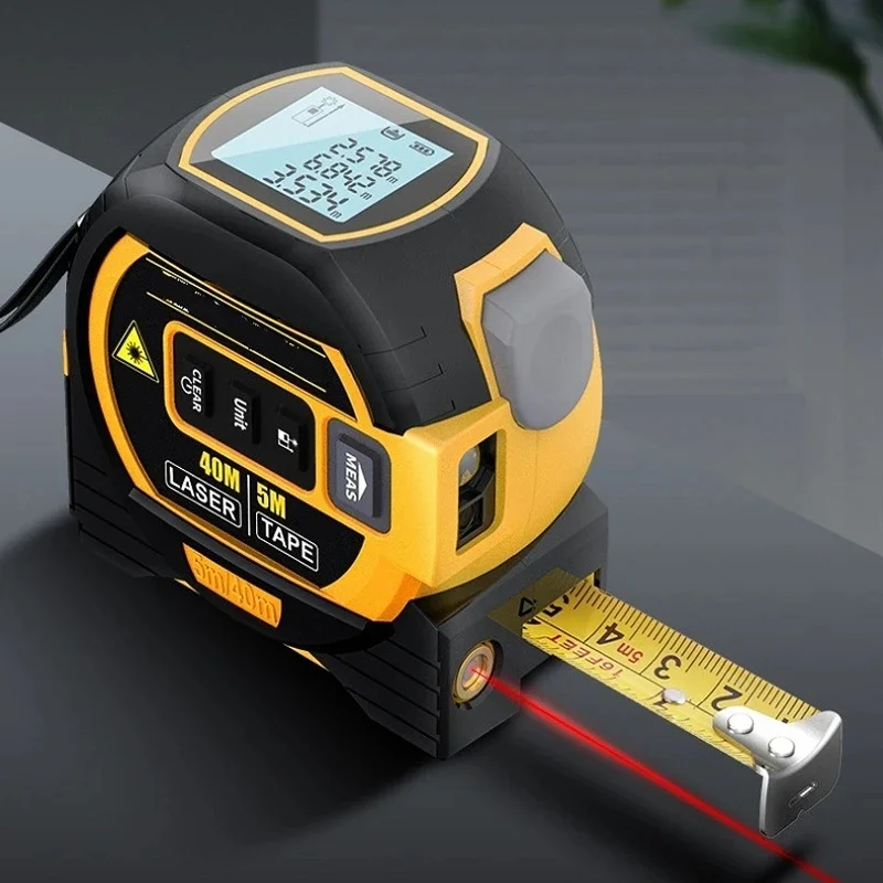 High Precision Multifunction Smart Tape Measure Laser Leveler Self-locking  Tape Measure Laser Distance Meter Construction