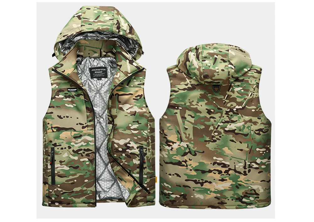 Winter Men's Warm Down Vest - Material Detail