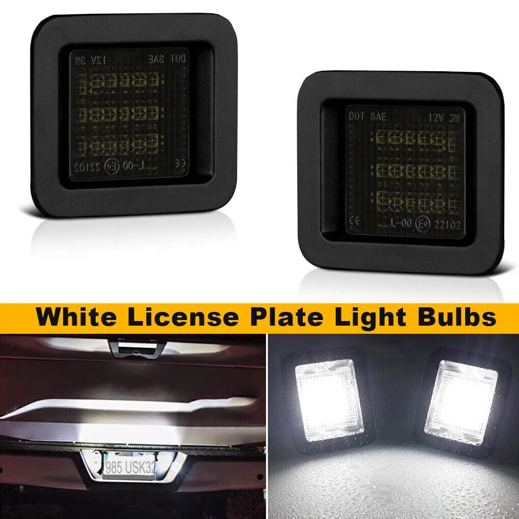 Winetis 2 Pz 6000K Bianco Per Ford F150 F-150 2015-2024 Smoke Lems Led Lampadine Targa Posteriore Numero Di Montaggio Lampade