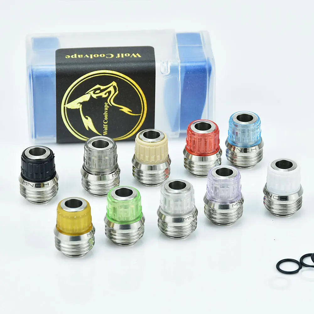 

wolfcoolvape Monarchy MNCH Knob vape Style Drip Tip for BB / Billet / Boro AIO Box Mod