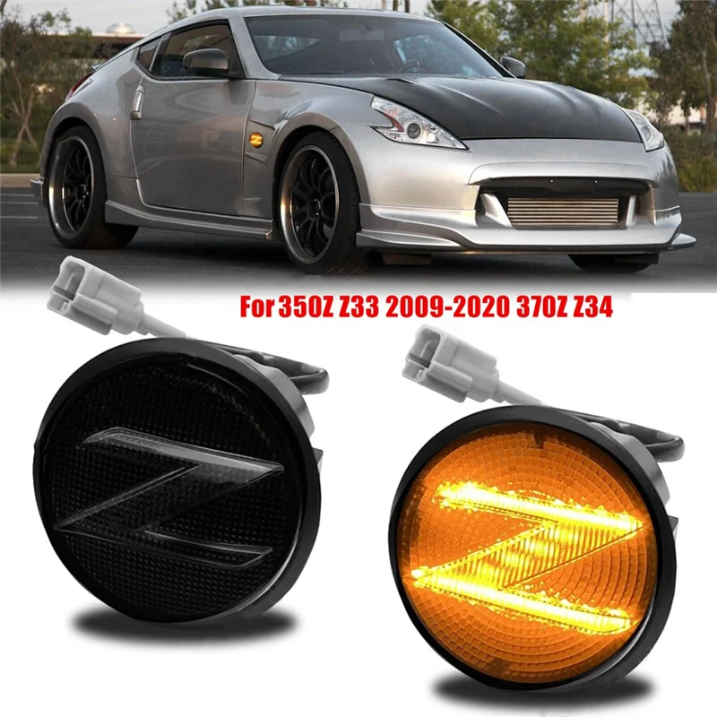 

Car LED Side Marker Turn Signal Lights for Nissan 350Z Z33 2009-2020 370Z Z34