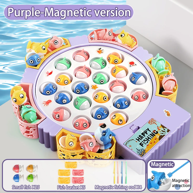 Musical Rotating Fishing Game Plate - Engaging Hand-Eye Coordination Toy