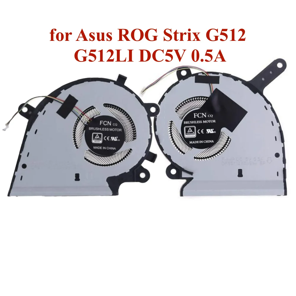 Ventiladores de Refrigeração para Asus Rog Strix G512li G531gt G531gu G512li-bi7n10 13n0t02111 13n0l0t01011 Dc5v G512