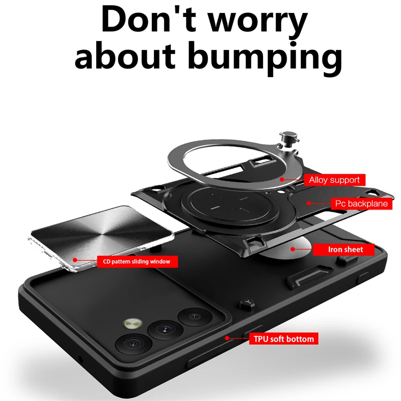 Magnetic Ring Car Holder A54 A53 A52 A34 A33 A24 A23 A14 A13 A12 Shockproof Armor Case For Samsung A71 A32 A51_voghion.com