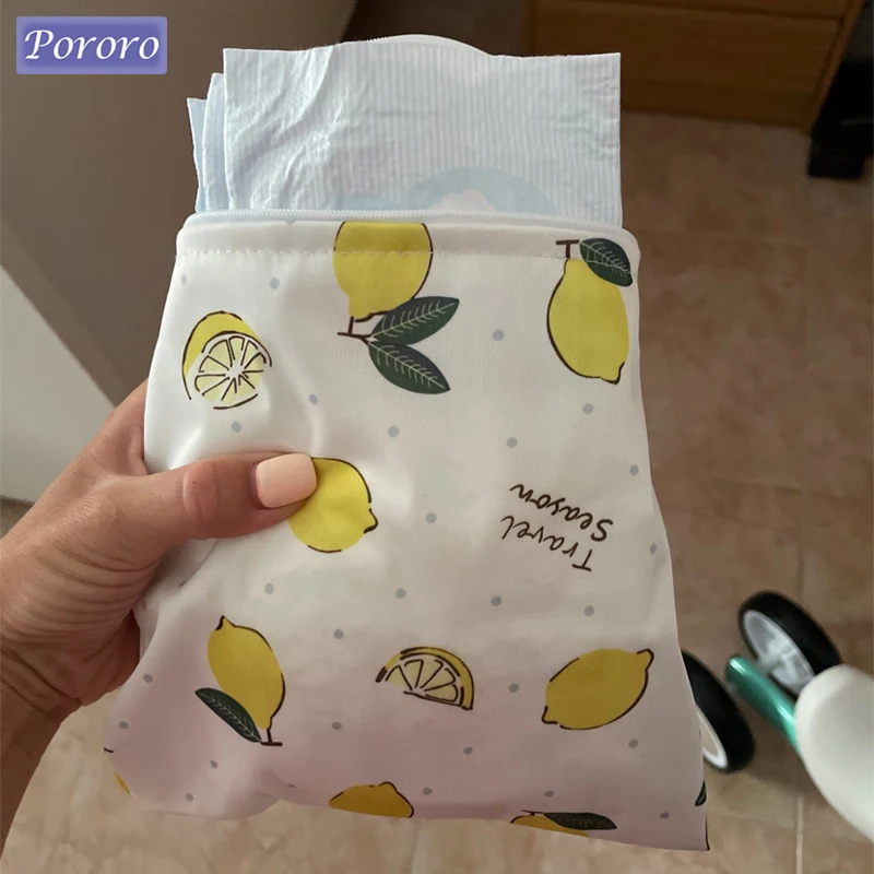 25X20Cm Borse Per Pannolini Riutilizzabili Impermeabili Tasca Stampata Borsa Bagnata Pul Travel Baby Pannolino Mini Size Wet Dry Bags Wetbags All'Ingr
