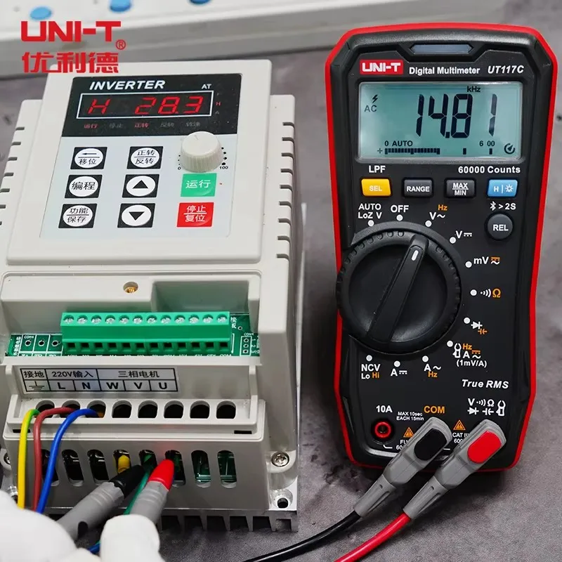 UNI-T Professional Digital Multimeters UT117C AC/DC Voltmeter Ammeter Electrician Tester True RMS Ohm Frequency Meter Bluetooth