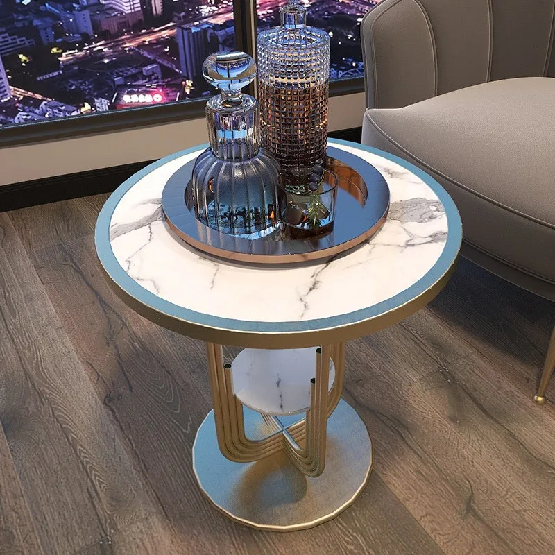 Service Bedside Coffee Tables Modern Living Room Small Home Gold Storage Coffee Table Round Hall Side Table Basse Furniture