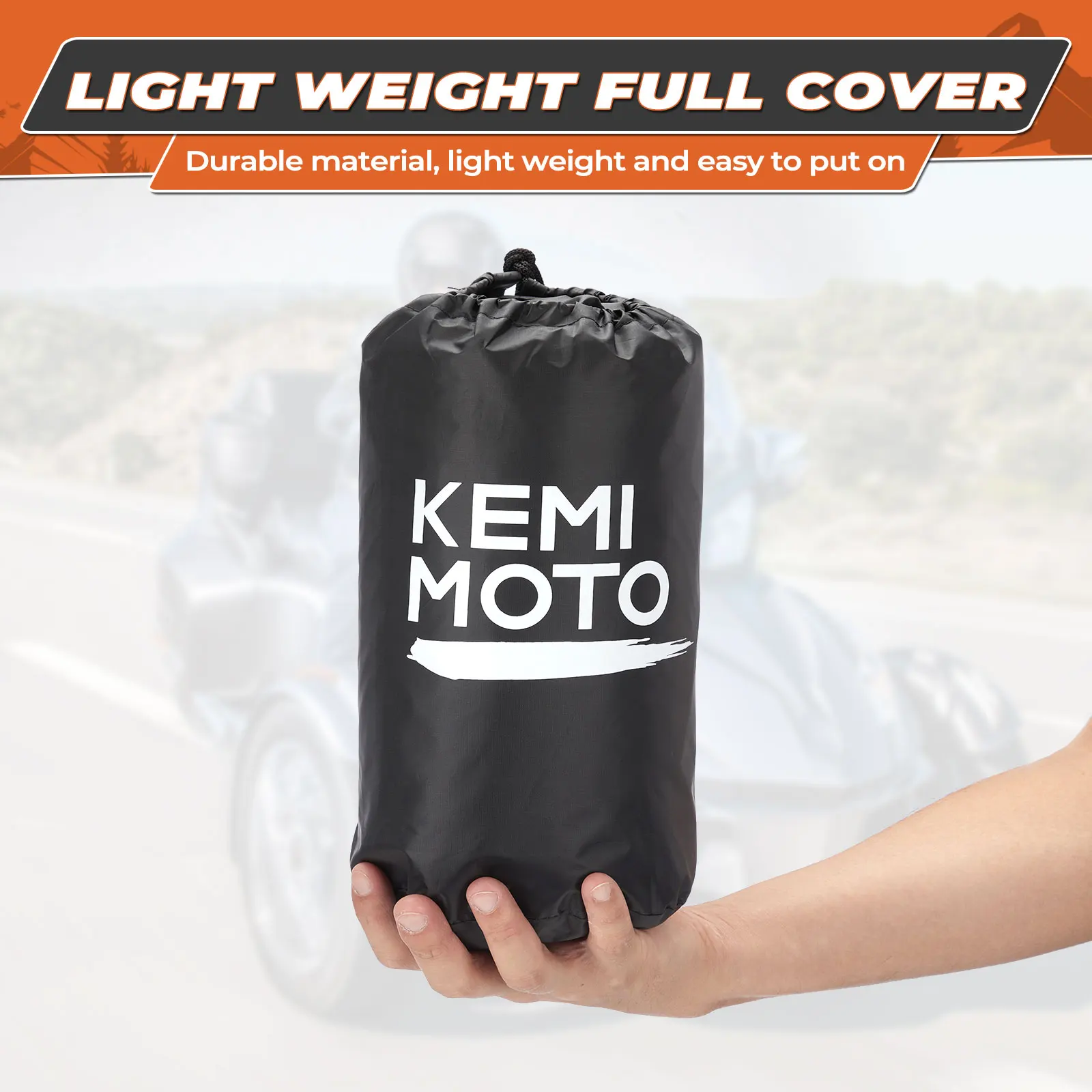 Rubber Cover Dust Protection Cover KEMIMOTO 210T Full Vehicle Storage Cover Compatible with Can-Am Spyder RT RT-S Limited 2010- Dustproof Weather Resistant