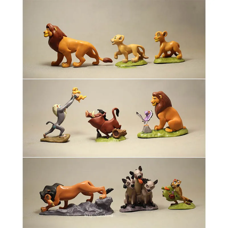 

9Pcs The Lion King Simba Mufasa Scar Nala TIMON PUMBAA Rafiki Zazu Doll Gifts Toy Model Anime Figures Collect Ornaments