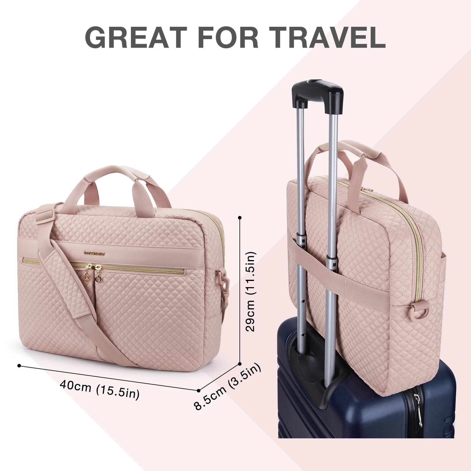 Bagsmart-bolsa para Laptop para Mulheres Maleta de Computador Messenger Bolsa Escritório Viagem Negócios 17.3 15.6 - Imagem 5