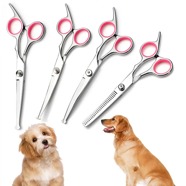 Pet Grooming Scissor Professional 6 Inch Hairdressing gold Scissors for  Dogs Sharp Thinning / Curved Scissors Dog Grooming Tool