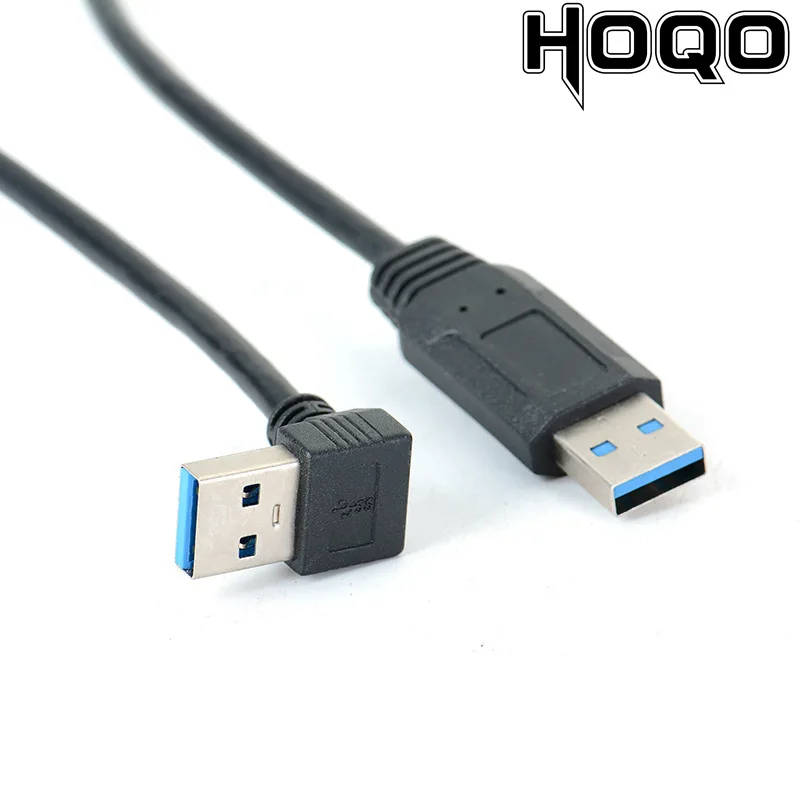 

USB3.0 A male to male elbow data cable 60cm high-speed transmission extended mobile hard disk case HUBA revolution A male