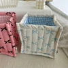 1PC Home Bow Fabric Desktop Storage Basket Placeholder Basket 2