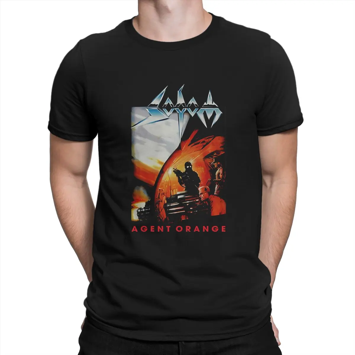 thumbnail image 1 of Camiseta de hombre Sodom, banda Agente Naranja, camiseta de moda, Harajuku, ropa urbana, hipster, 1 of 6