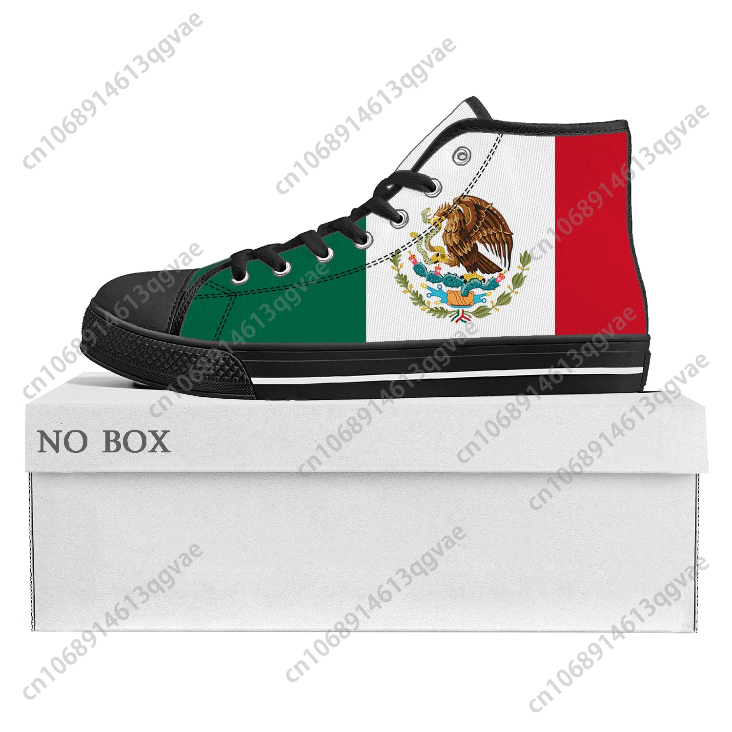 Mexican Flag High Top High Quality Sneakers Mens Womens Teenager Canvas Sneaker Mexico Casual Couple Shoes Custom Shoe