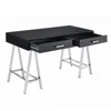 Computer Sit Stand Up Desk, Modern Look While Providing Reliable Stability ,Chrome 2-Drawer Writing Deskit Offers 3