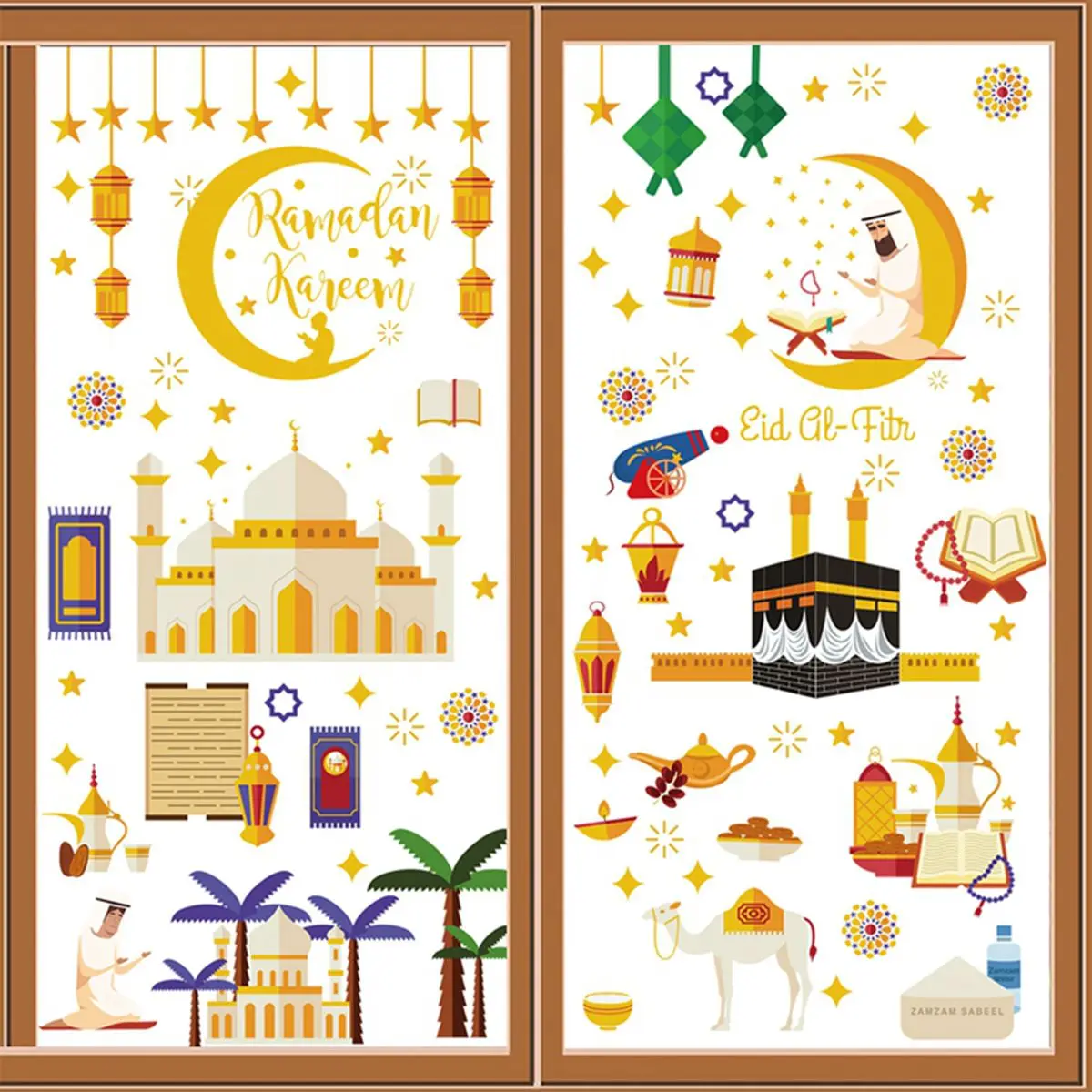 Ai Genereerde Een Festive Wenskaart Voor De Moslim - Heilige Maand Ramadan Kareem Met Moskee En Halve Maan Illustratie Panaroma S Image270077053