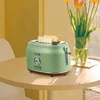 Retro Western Breakfast Bread Making Machine Multifunction 2 Slice Bread Toasters Wider Card Slot Design Machine for Bread 5