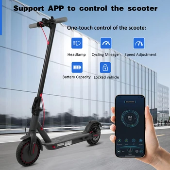 Електрическа тротинетка ES80/M365 X1: 500W, 36V 10.5Ah, APP, 8.5" Плътни гуми