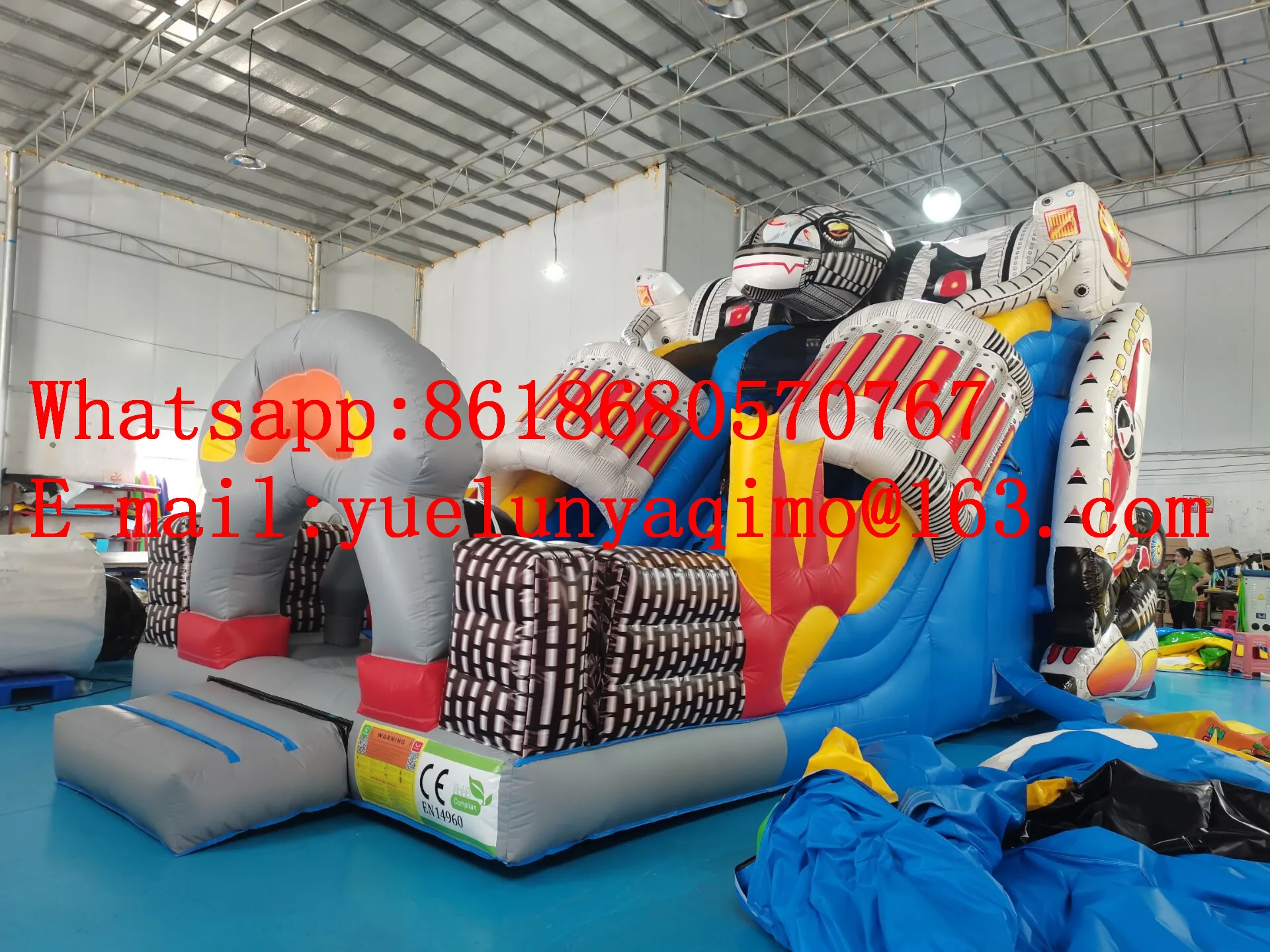 Factory direct selling commercial outdoor family three-lane robot inflatable water slide castle, trampoline, park YLY-005 3m diameter inflatable water trampoline bounce swim platform lake toy