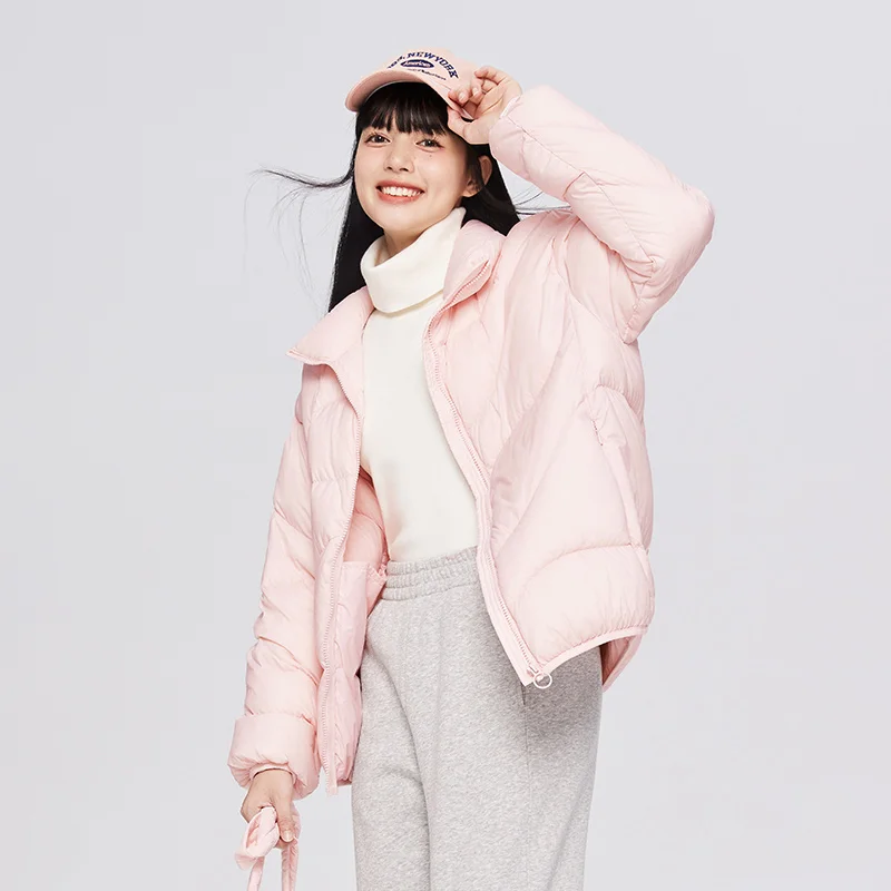 Down Jacket Women Three-Proof Loose Bag Sweet Girl Light And Warm Winter Stand Collar
