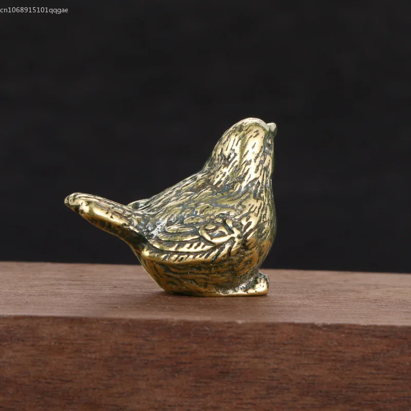 Luxshiny Kupfer Vogel Figur - Dekorativer Spatz Für Garten & Wohnung