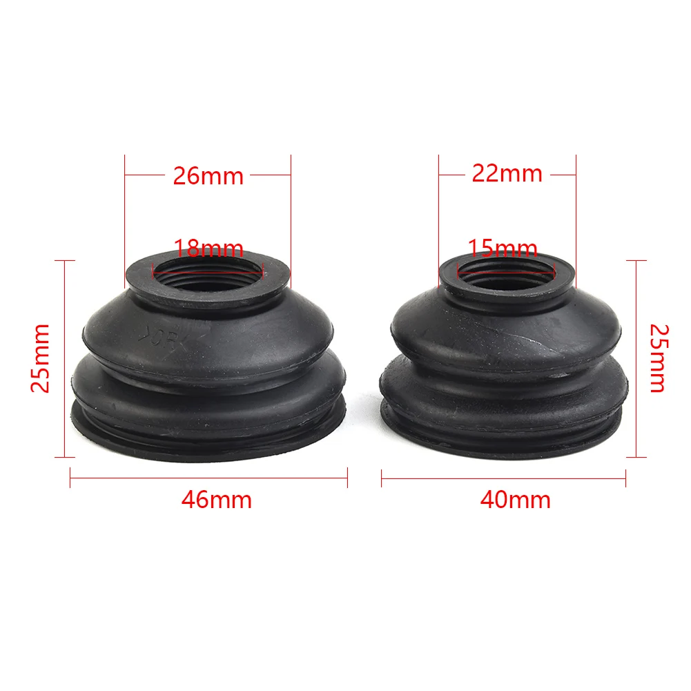 4Pcs Universal Rubber Ball Joint Dust Boot Covers Track Rod End Set Kit Tie Rod End Ball Joint Parts