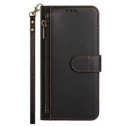 Zipper Wallet Leather Case - Shockproof Protective Phone Cover for Honor 500 Pro 5G (YB1107)