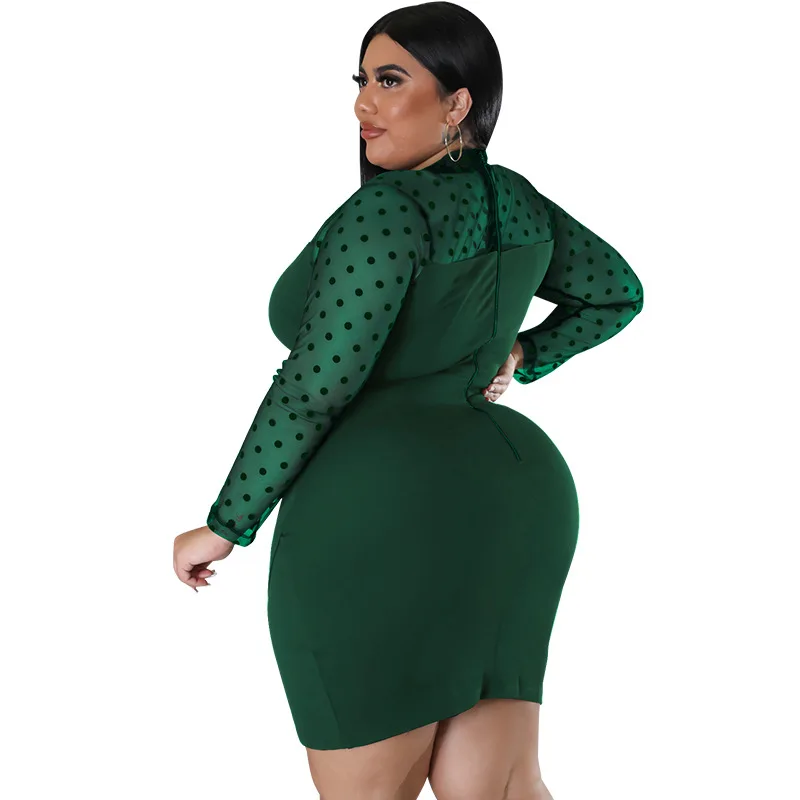 pescoço, plus size, dot mesh, ver através,