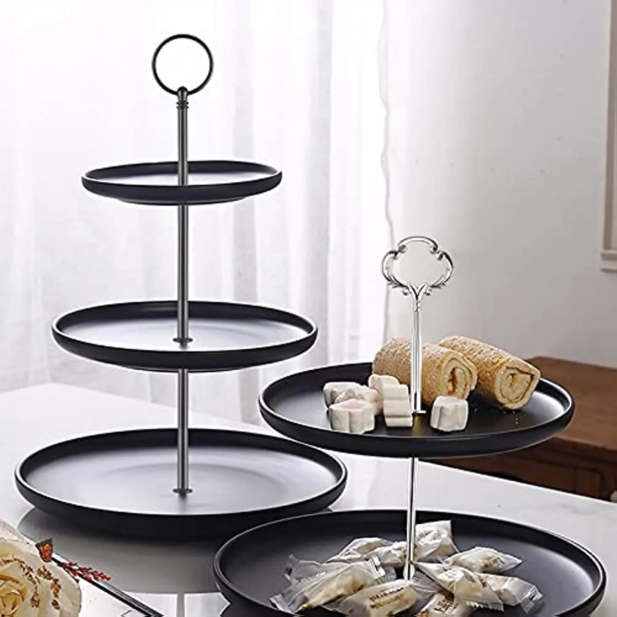 3 Tier Crown cake stand fruit plate handle fitting hardware rod holder for wedding party cupcake platter serving