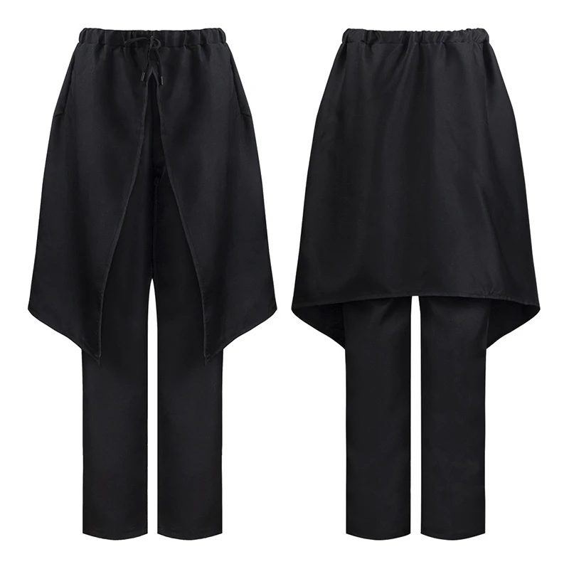 

2024 Fashion Steam Retro Black Men's Pants Elastic Waist Pants Straight Pants Role Play Stage Performance Clothing Trouser Man