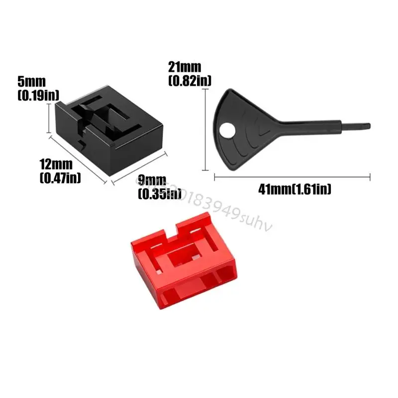 10Pcs PP 소재 USB 입력 잠금 장치에는 원치 않는 장치 연결 Q81E를 방지하는 키가 함께 제공됩니다.