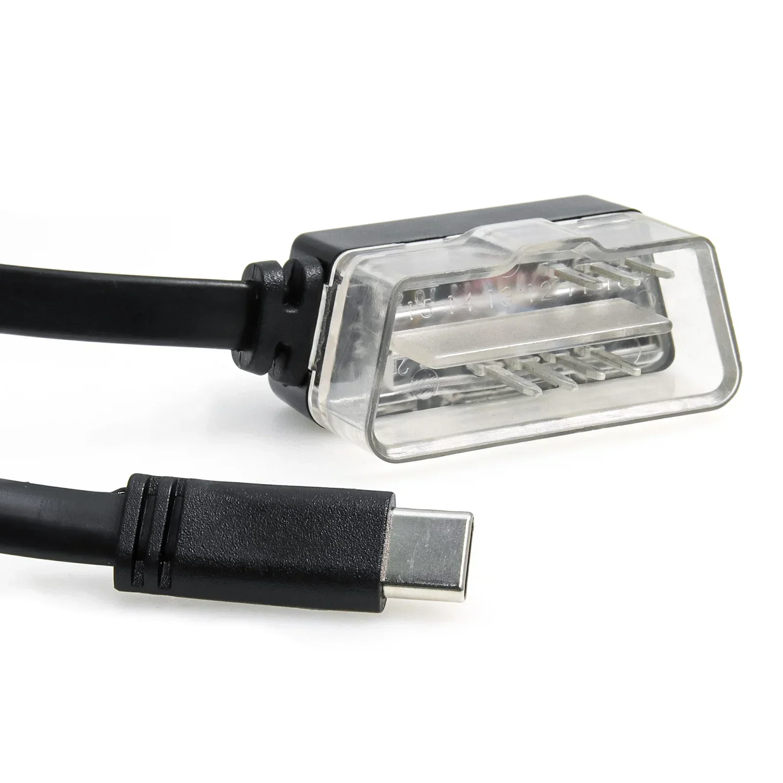 1,7m Typ-C Mini-USB-Verbindungskabel für OBDII Head-Up-Display P24 P10 Auto-Scanner OBD2 Verlängerungskabel Anschlussadapter ECU – Detail 3