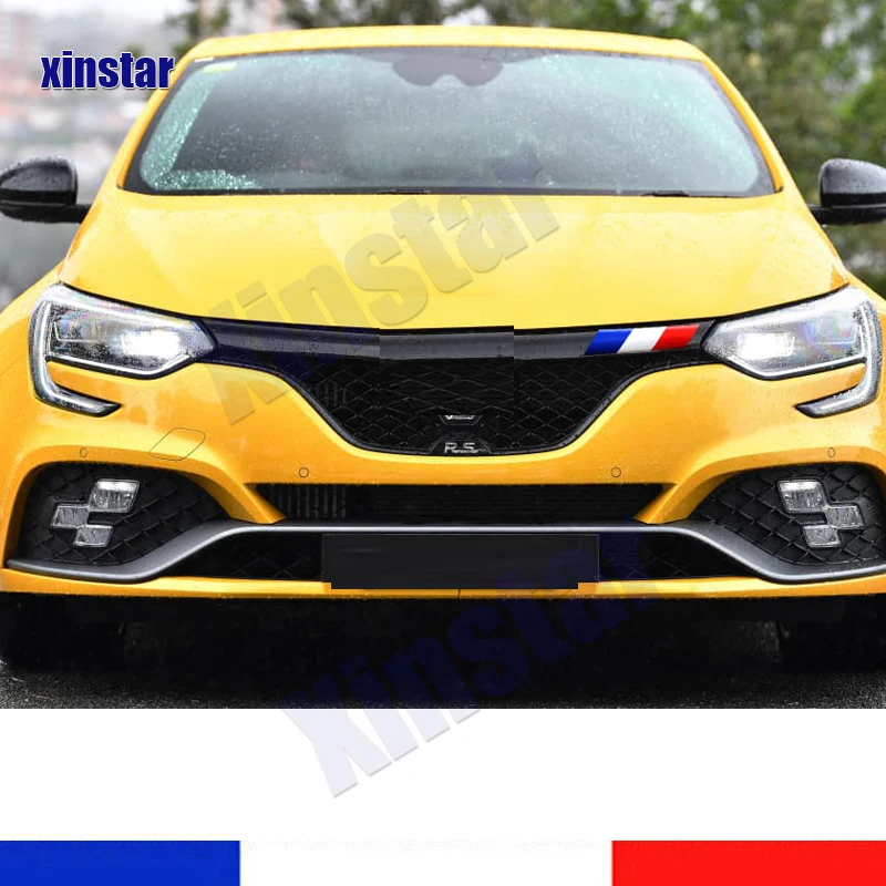 Car Front French Flag Vinyl Sticker Cup Sport Per Renault Megane Mk4 Rs 280 300 Gt