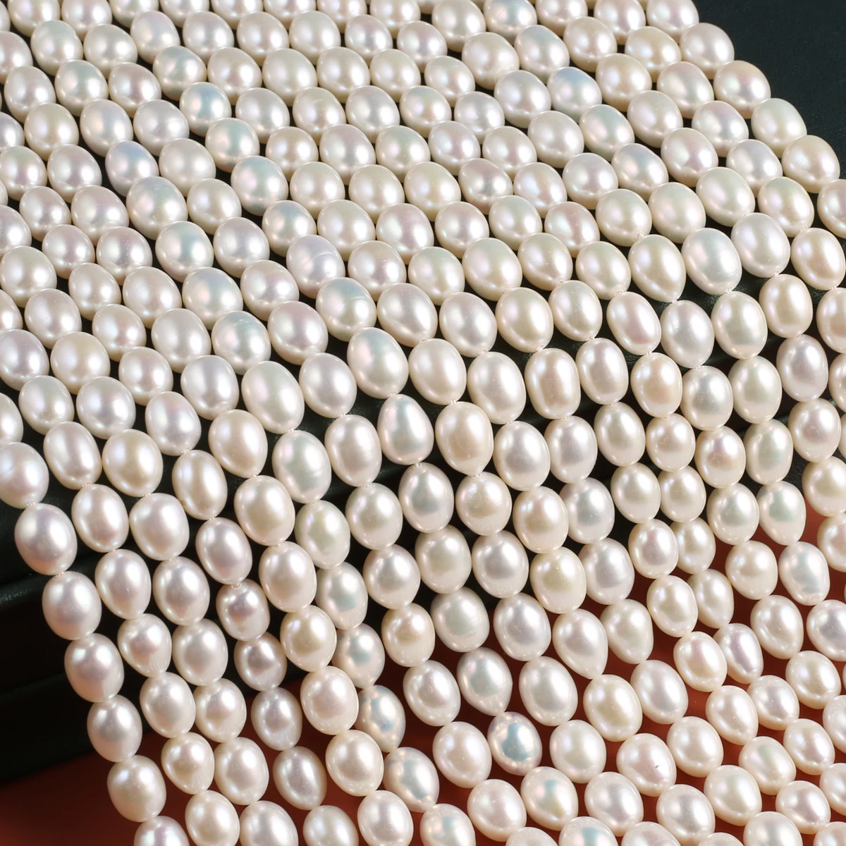 100% Natural Freshwater Pearl Beads High-quality Rice Shaped White AAA Pearls Jewelry Making DIY Necklace Bracelet Gift 36cm