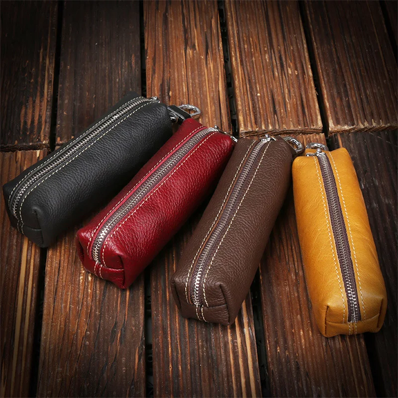 

Soft Cow Leather Key Organizer Women Key Holder Top Quality Keychain Wallet Men Small Business Housekeepers Purse Dropshipping