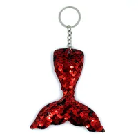 Reflective Mermaid Keychain Fashion Sequin Mermaid Tail Accessories Car Luggage Pendant Wholesale Keychain Pouch 6