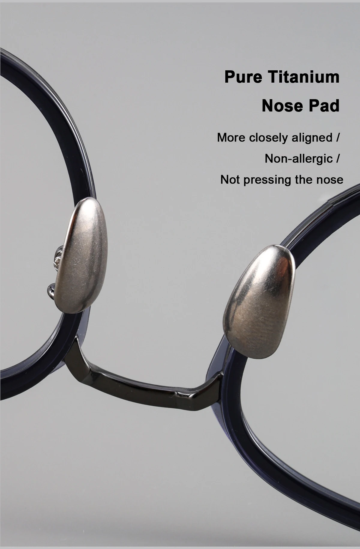 Markendesign Hochwertige Ultraleichte Acetat-Titan-Brillenfassung für Großes Gesicht Luxuriöse Herren- und Damen-Brillengestelle in Übergröße – Detail 8