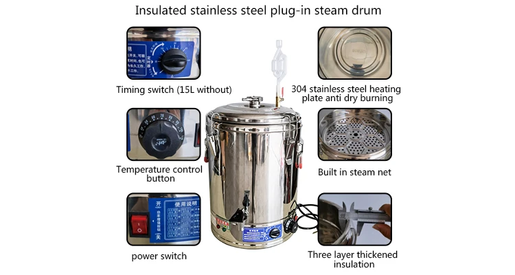 Description Picture 5 of itemStainless Steel 25L Electric Alcohol Distiller Strawberry Brandy Whiskey Distiller Rum-Making Machine