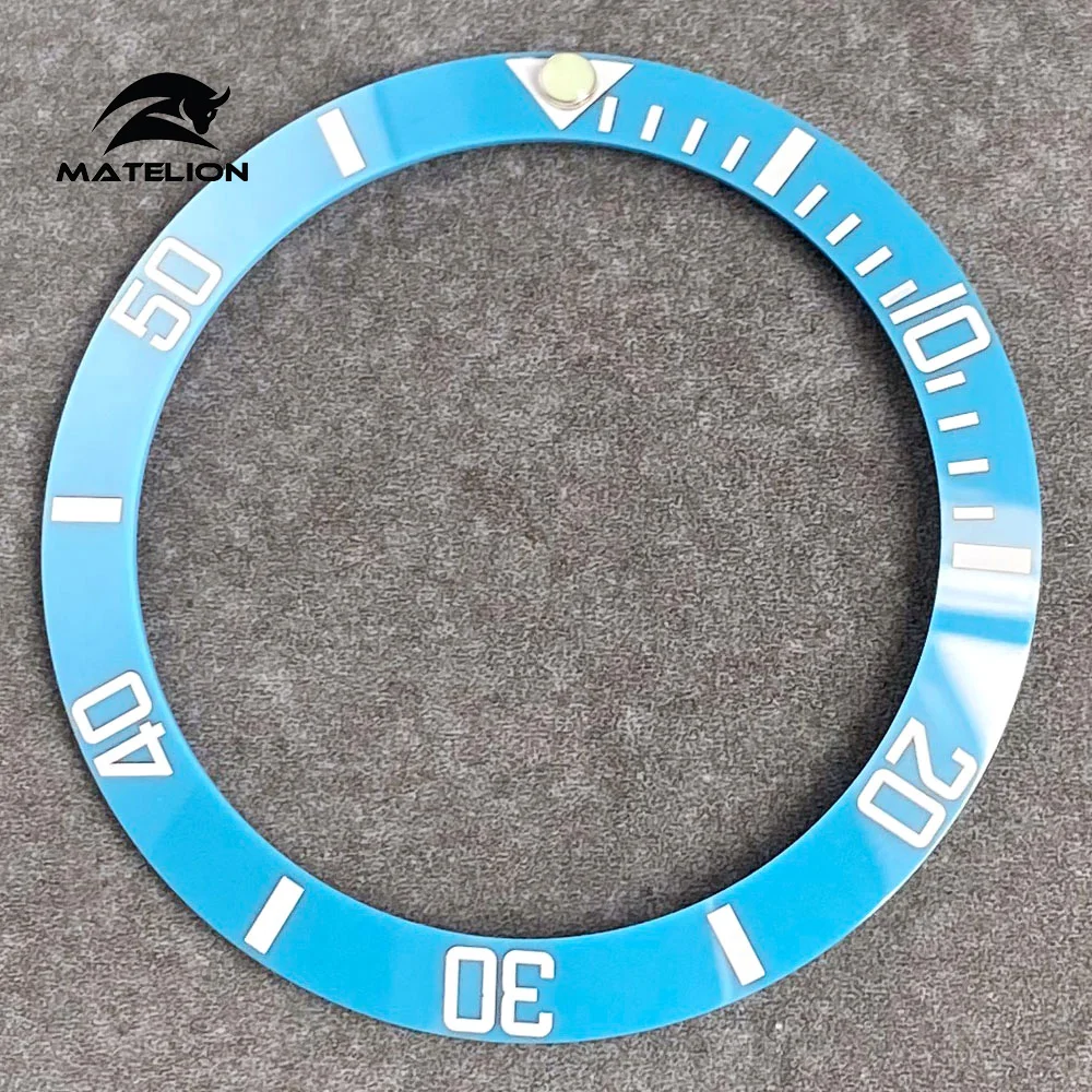 Ceramic Alloy Watch Bezel Insert Ring - 38mm Slope Fit for 40mm Watch Case, Men's Diving Watch Accessory